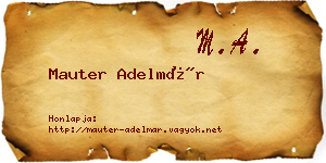 Mauter Adelmár névjegykártya